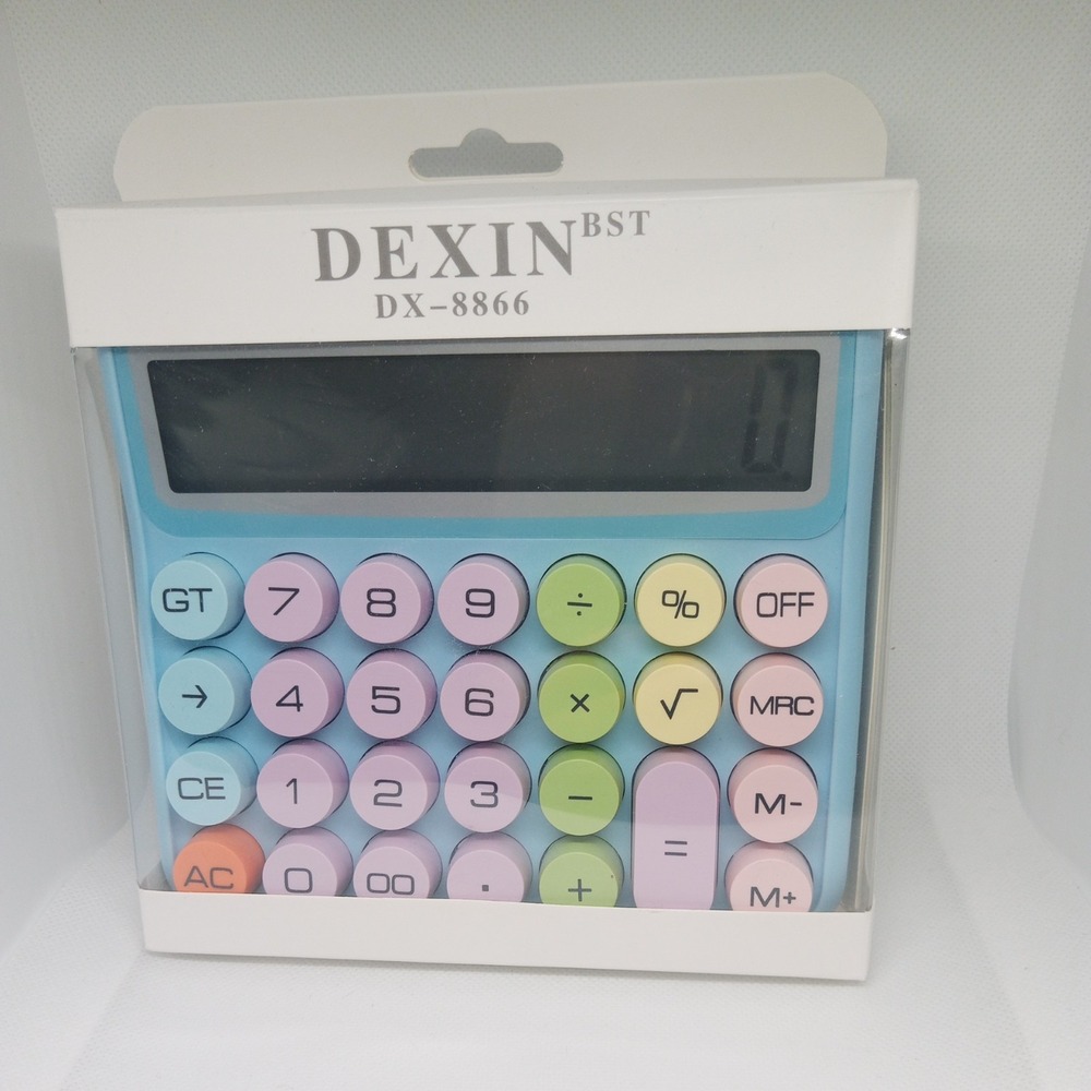 Dexin BST DX-8866 Calculator New Baby Blue School Work